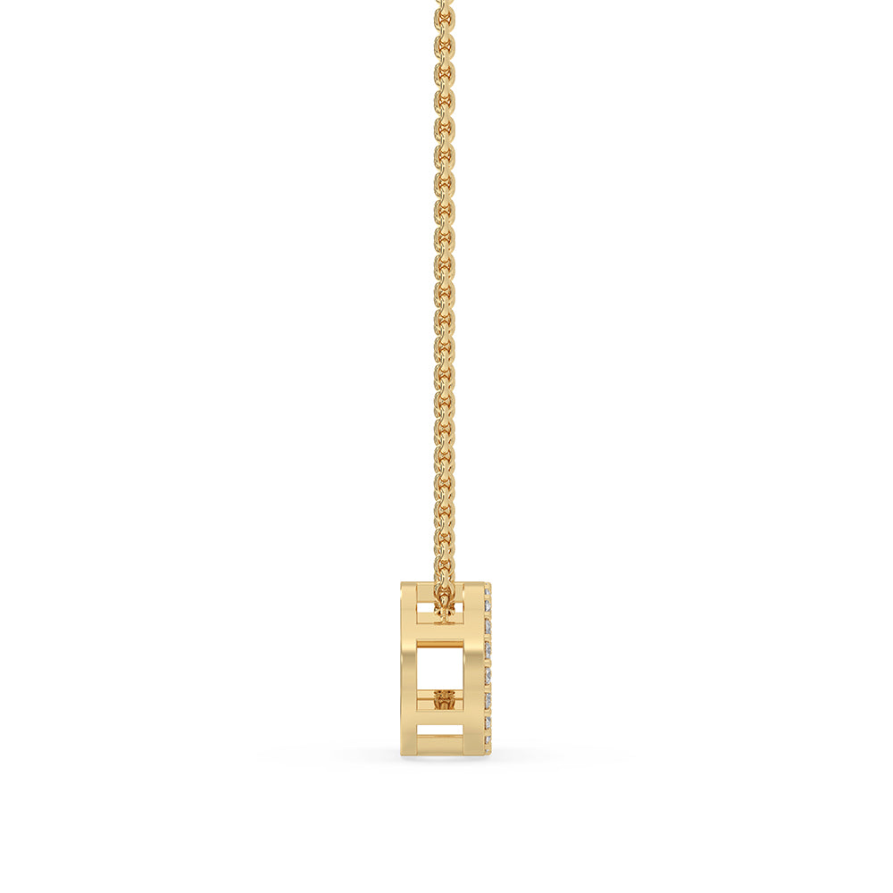 Circle pendant made with IGI certified lab grown diamond
