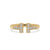 Yellow gold diamond wedding band with a sleek design.
