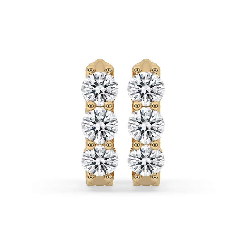 Gold hoop earrings for women in a sleek and modern design.
