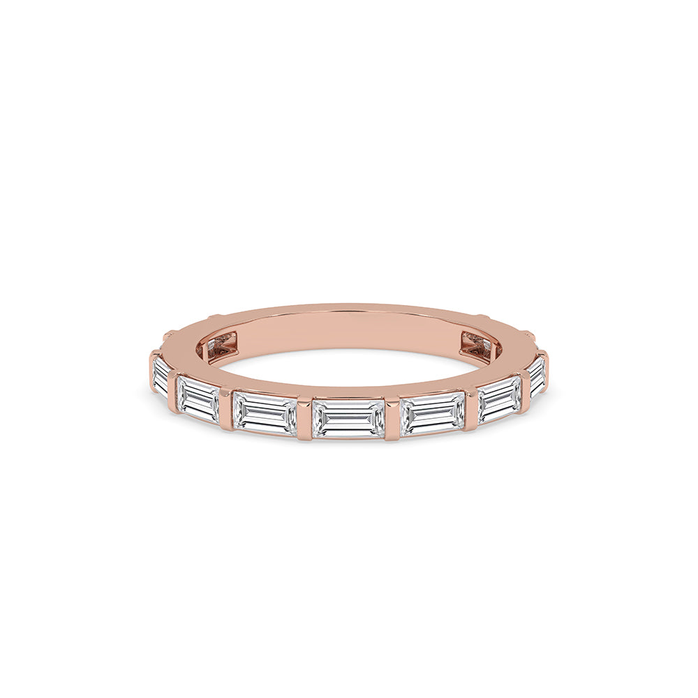 Baguette diamond band featuring a stunning baguette and diamond band design.
