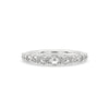 Half Eternity Wedding Band with round rose cut diamond in white gold.
