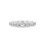 Half Eternity Wedding Band with round rose cut diamond in white gold.
