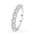 Round rose cut diamond band designed as a half eternity band.
