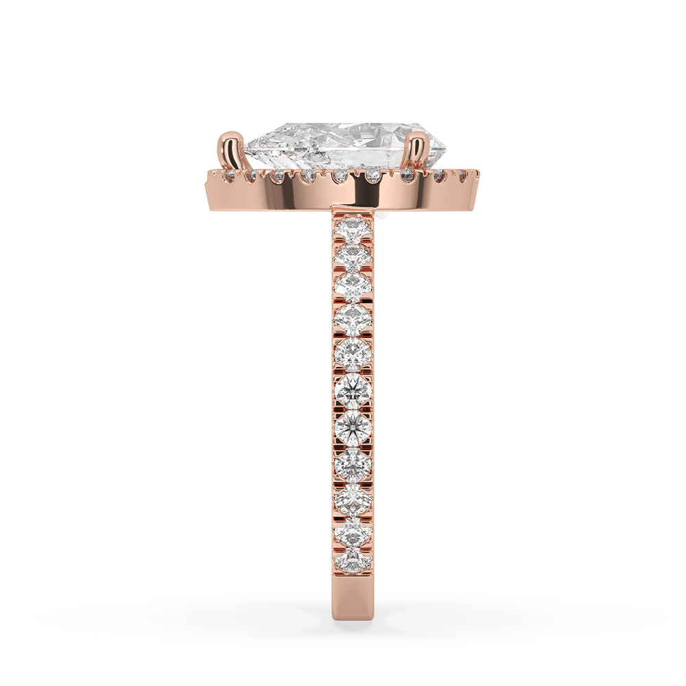 Handmade jewelry featuring a carat diamonds engagement ring.