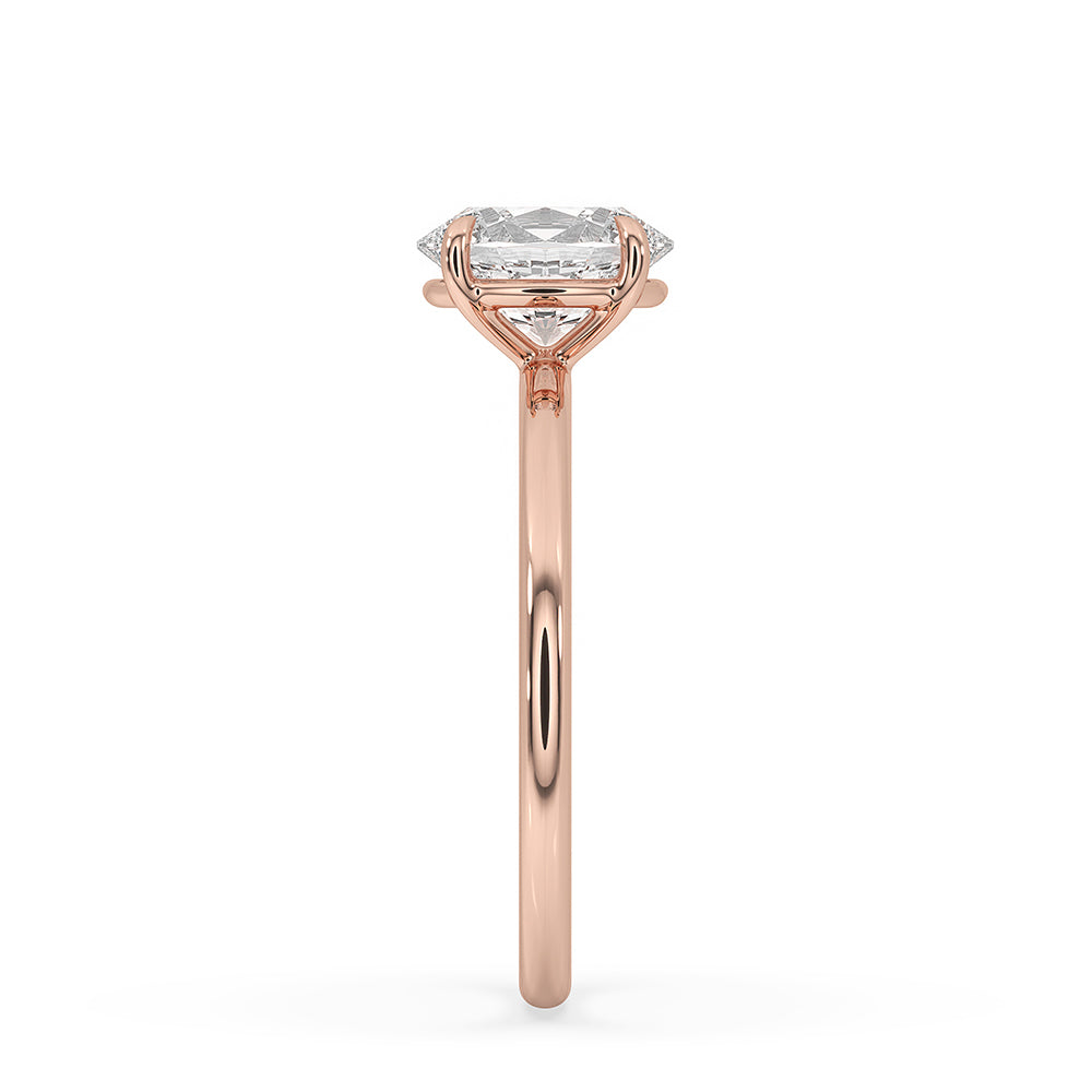Oval Shaped Diamond Engagement Ring in Solitaire Setting