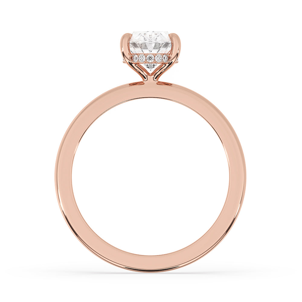 Hidden halo engagement ring crafted with fine detail.
