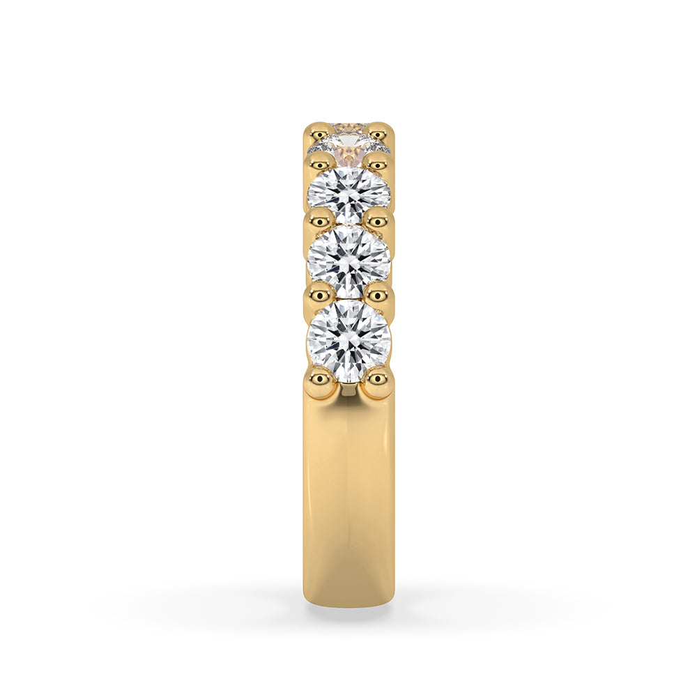 Carat Diamonds band with half eternity style.
