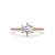 Hidden Halo Diamond Ring with hexagon step cut diamond for a stunning look.
