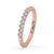 Half eternity band created with prong set band for custom wedding band use.
