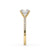 Yellow gold diamond ring with prong setting.
