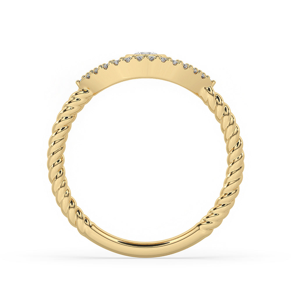 Customizable engagement ring with a Lab Grown Diamond.
