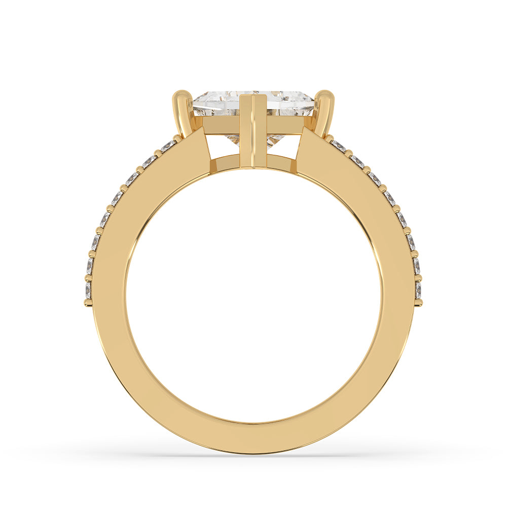 Carat Diamonds engagement ring with lab grown stone and handmade design.