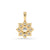 Cluster halo pendant crafted in yellow gold with lab grown diamonds.
