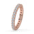 Prong set band with lab grown diamonds for a custom wedding band look.
