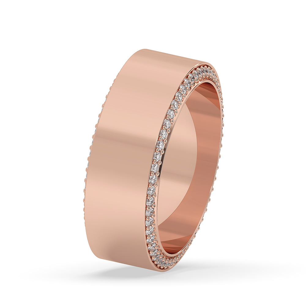 Round Diamond Wedding Band with exquisite detailing.