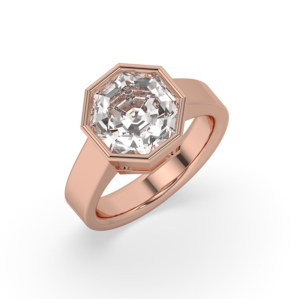 Rose gold diamond ring, perfect for any occasion.
