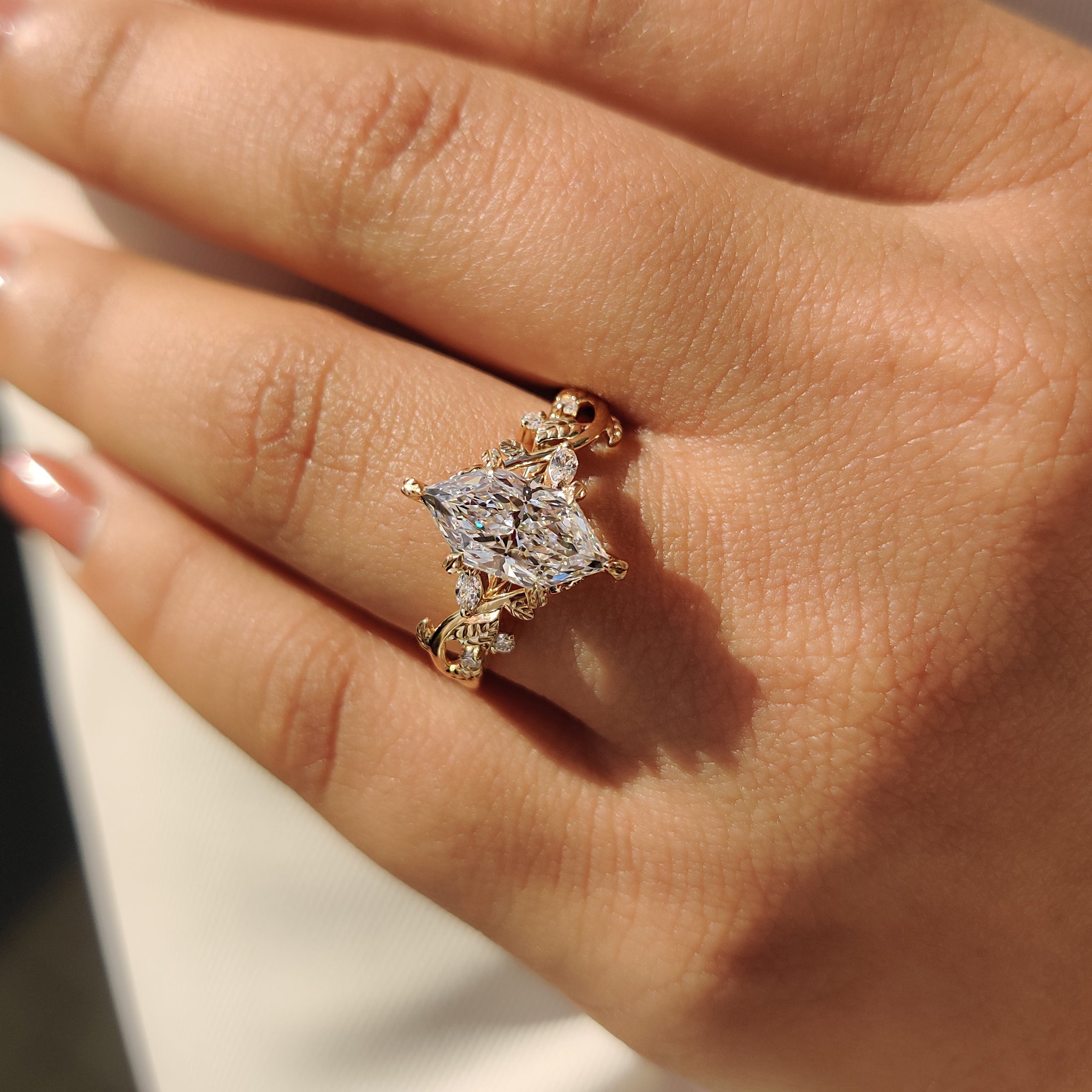 Dutch Marquise Engagement Ring featuring handmade jewelry.