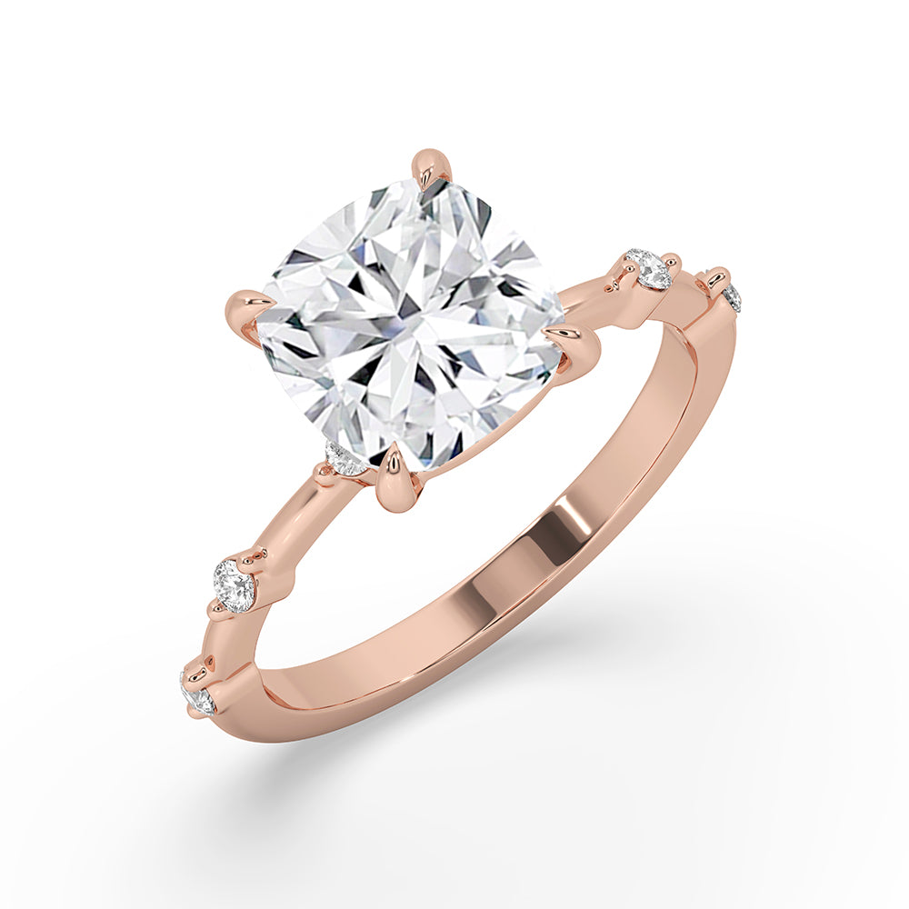 Elegant distance pave ring with a timeless look.