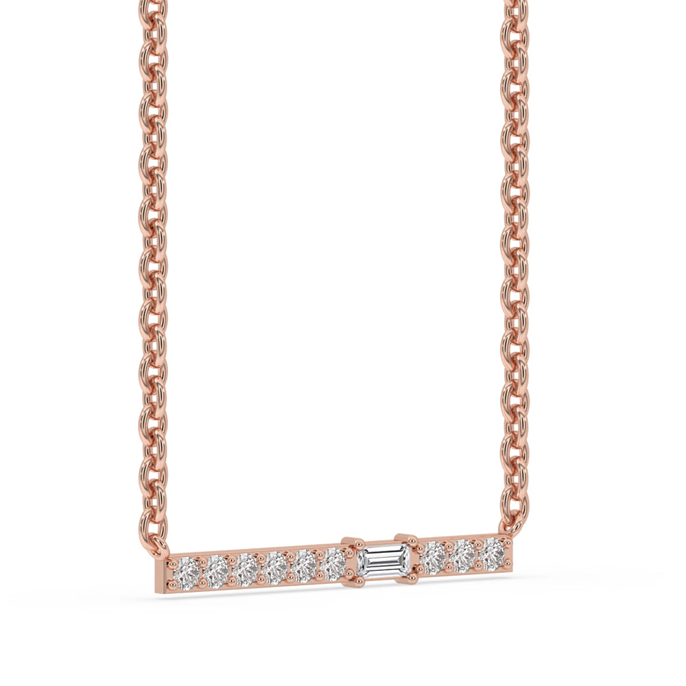 Rose Gold Pendant with Lab Grown Diamond.