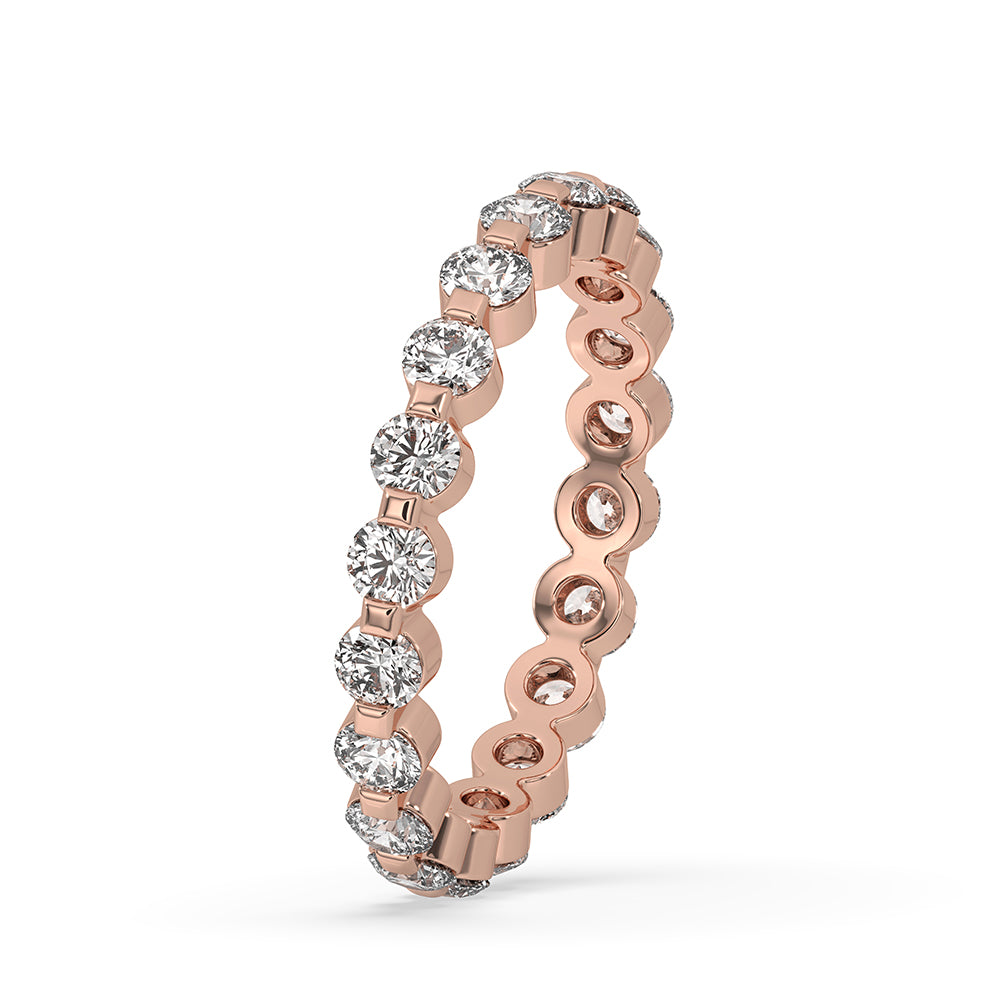 Handmade jewelry rose gold band from Carat Diamonds collection.
