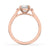 Round diamond ring featuring a 2 carat round diamond, set in a beautiful claw prong ring design.
