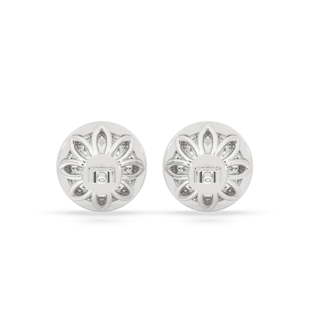 Screw back diamond earrings for a secure and stylish fit.
