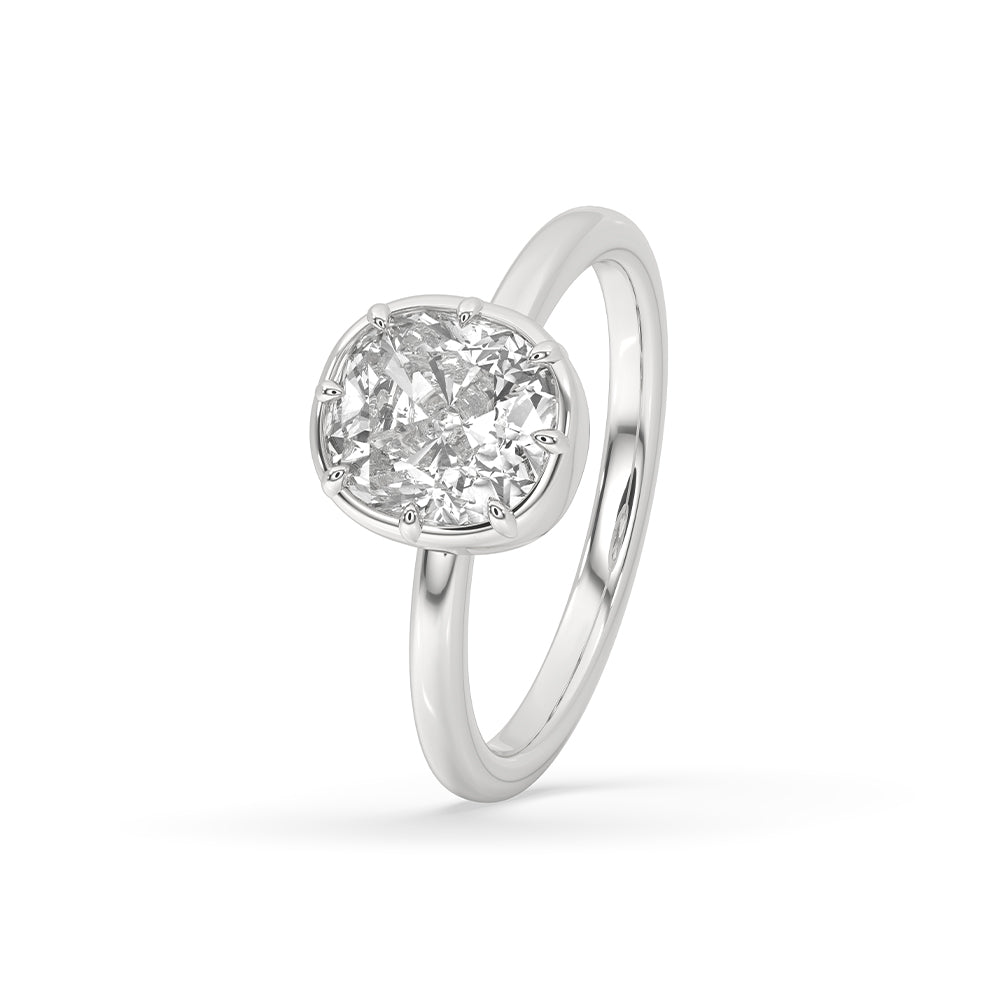 Solitaire diamond ring crafted with an 8 prong diamond ring setting.
