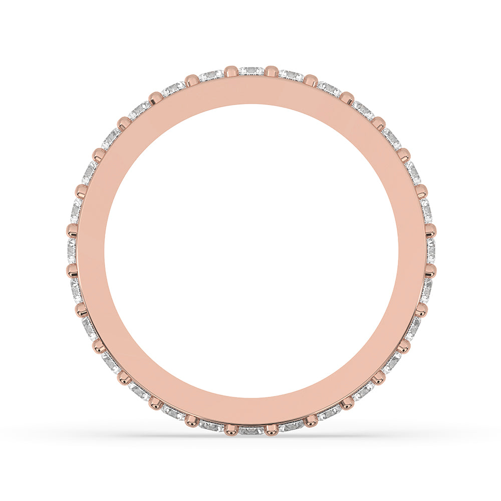 Carat diamonds band in rose gold with a full diamond eternity design.
