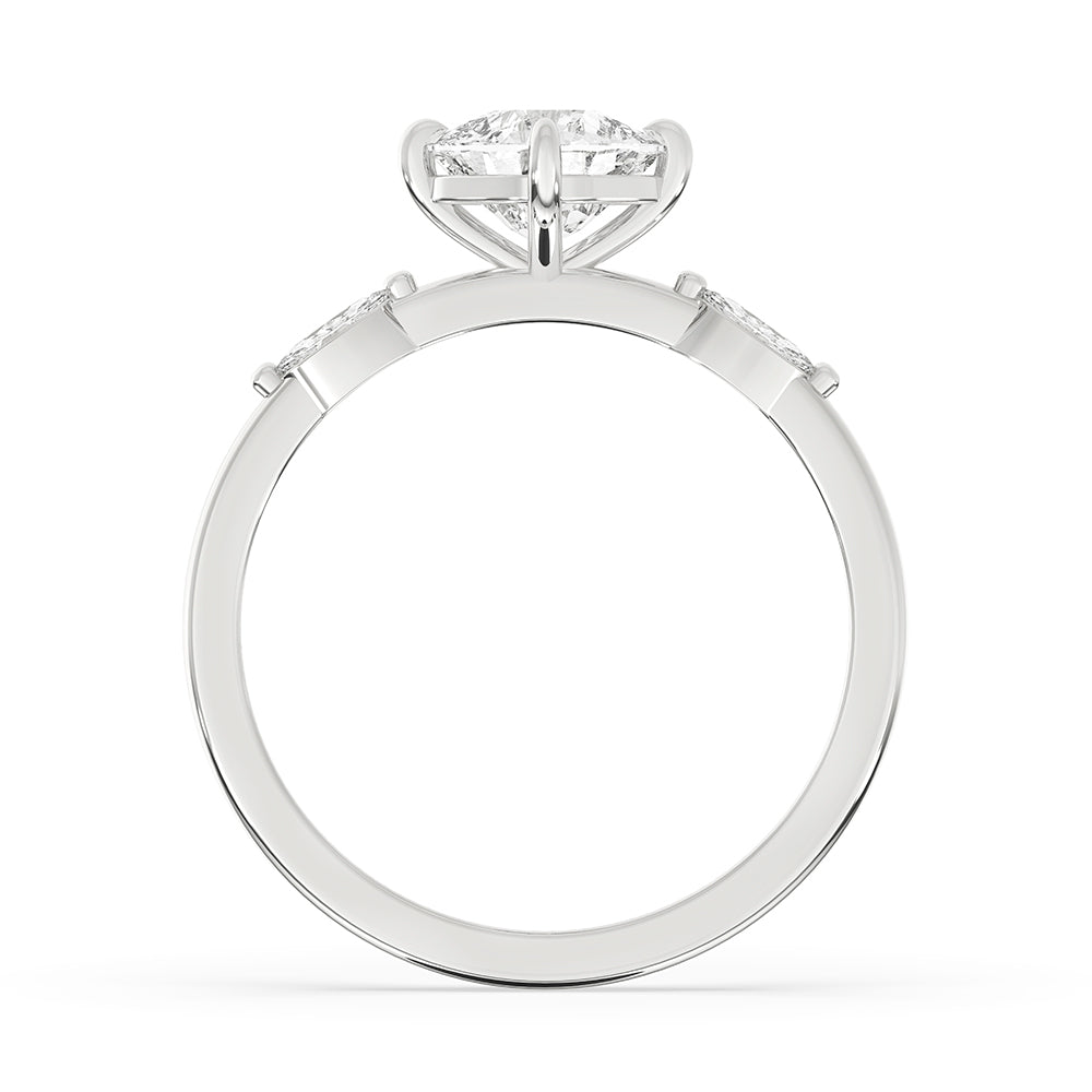 Compass prong engagement ring featuring secure and stylish design
