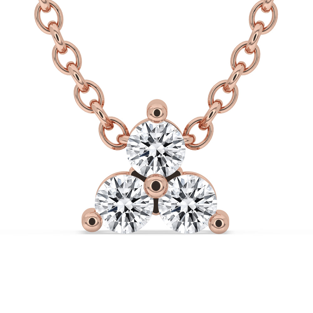 3 stone pendant necklace with stunning 3 stone diamond pendant design.
