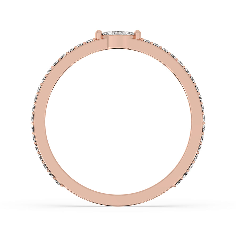 Handmade band with lab grown diamonds.
