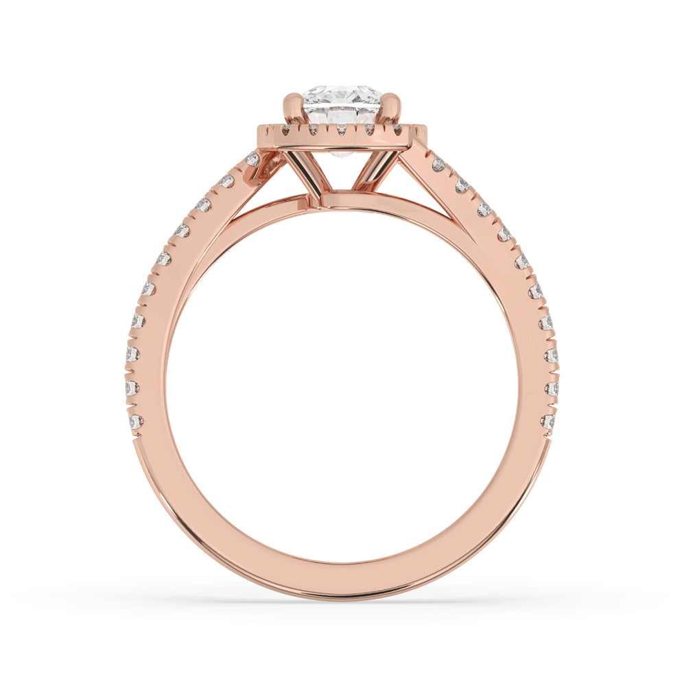 Handmade cushion cut diamond ring with IGI certified Lab Grown Diamond.

