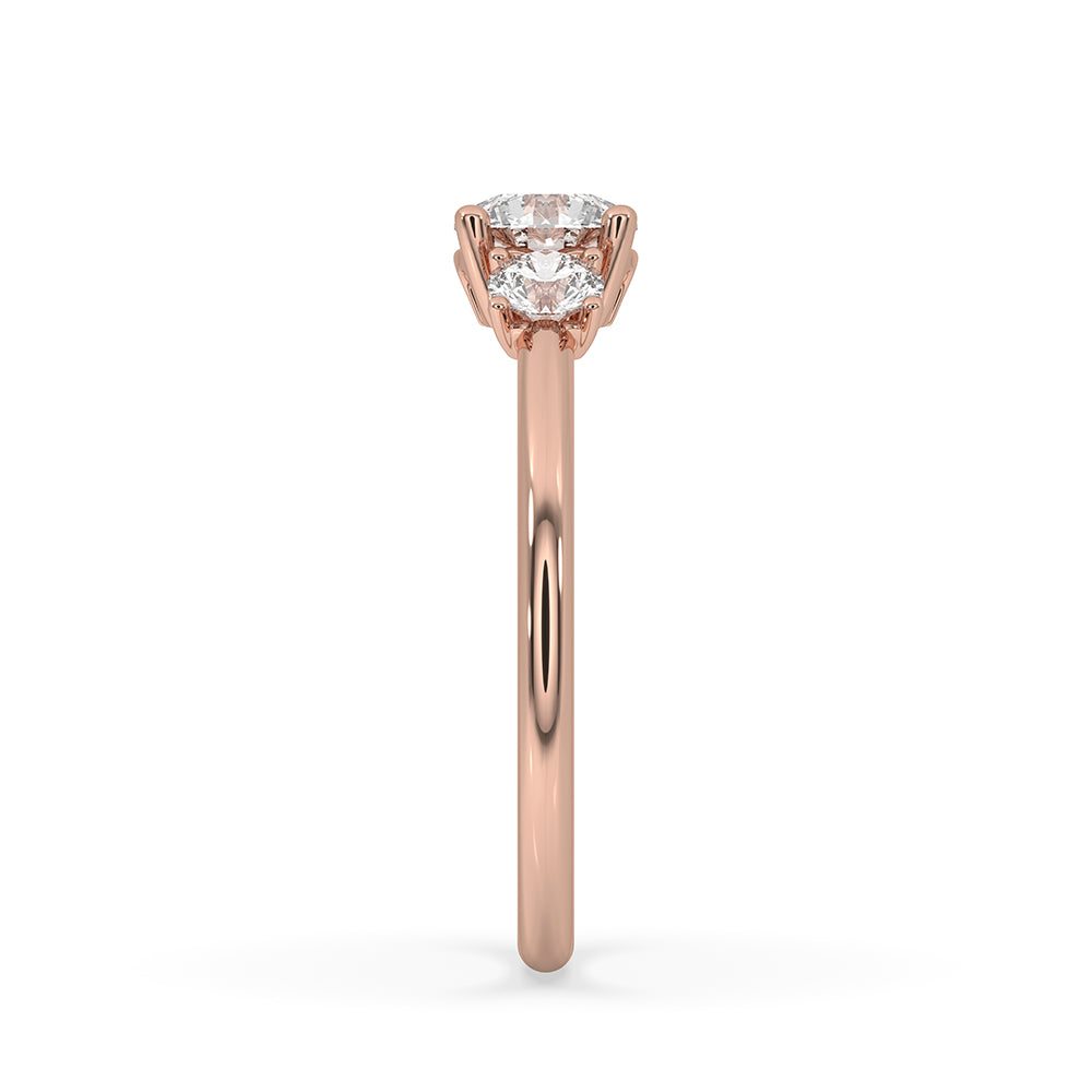Carat diamonds engagement ring in rose gold.
