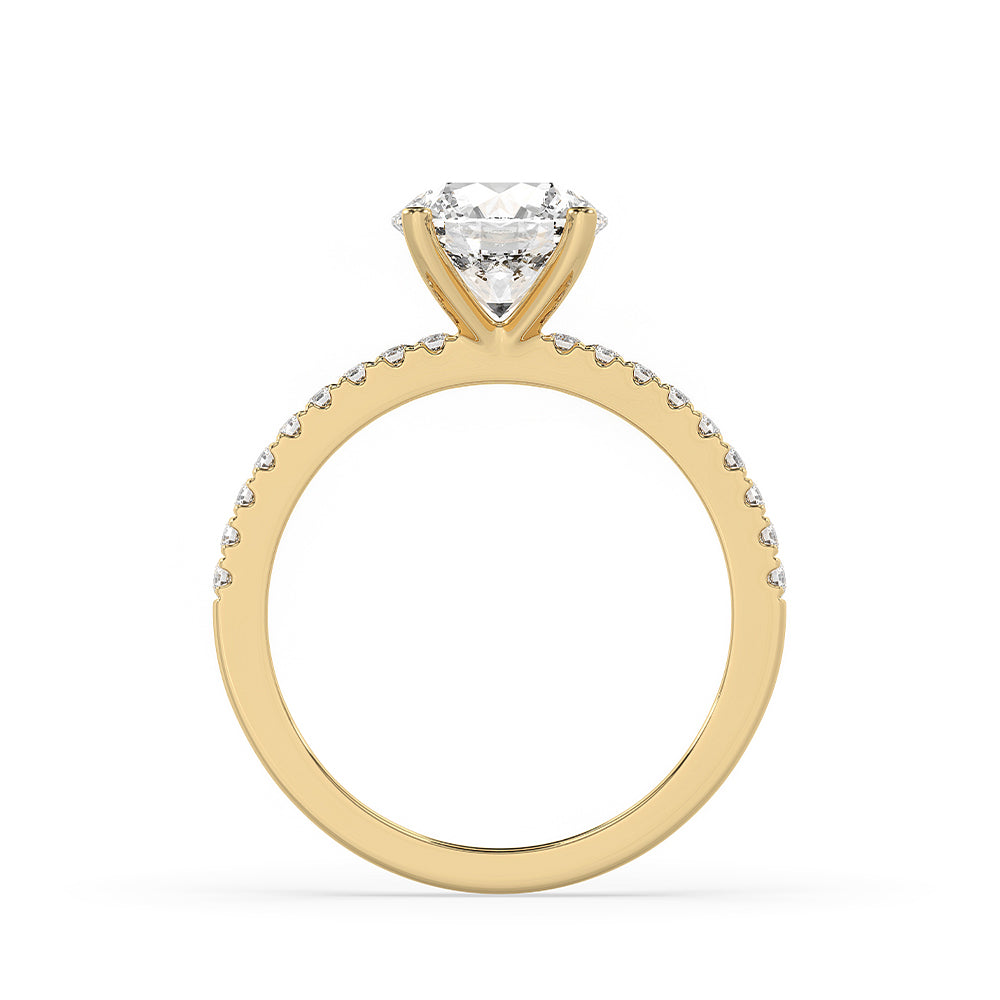 Carat Diamonds ring with handmade details and prong setting.