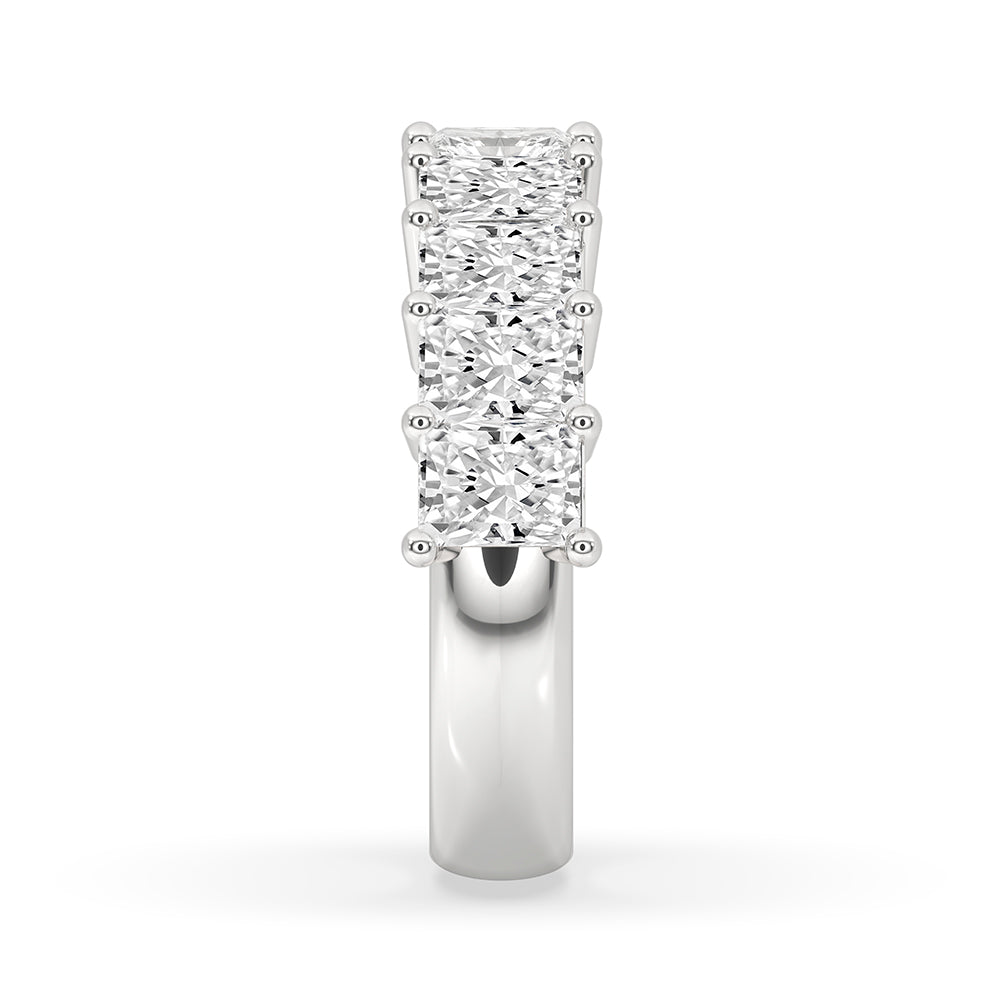 Half eternity band crafted with Lab Grown Diamond and white gold band.
