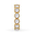Round rose cut diamond band featuring milgrain setting detail.
