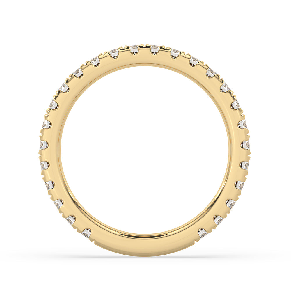 Carat Diamonds wedding band featuring a half eternity design.
