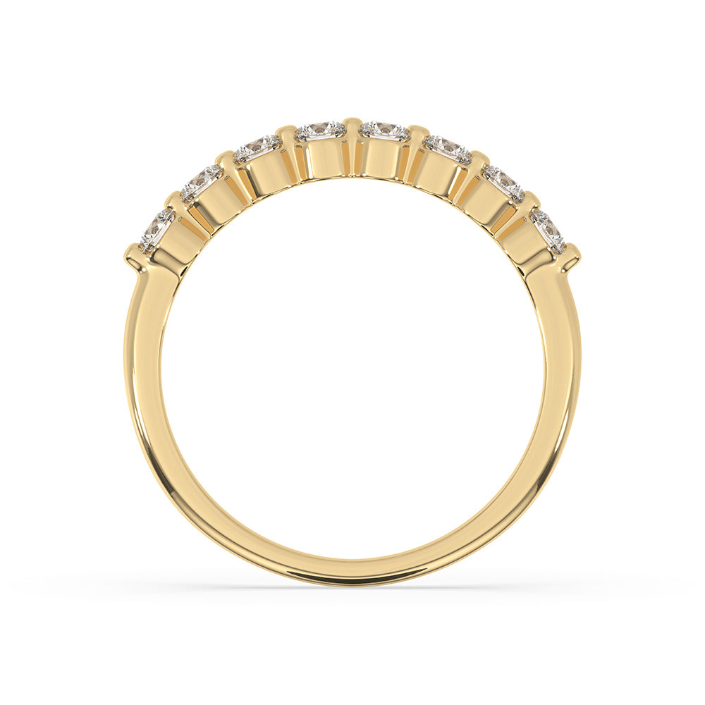 Lab grown diamond wedding band with high-quality stones and a modern design.

