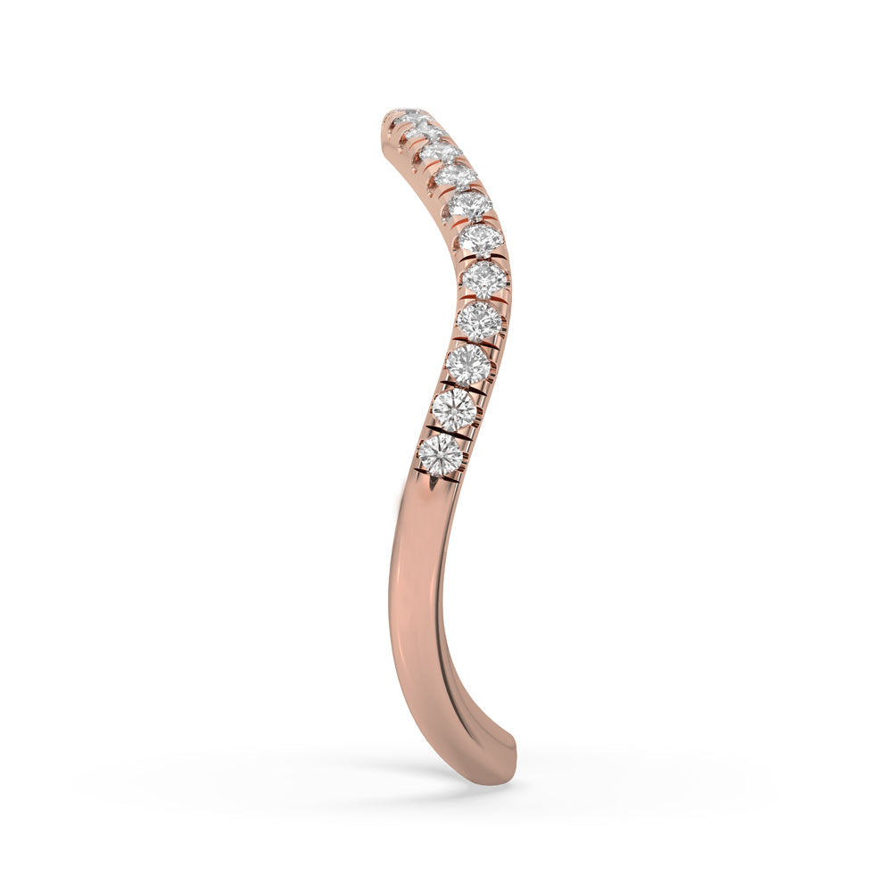 Round diamond wedding band perfect for a classic look

