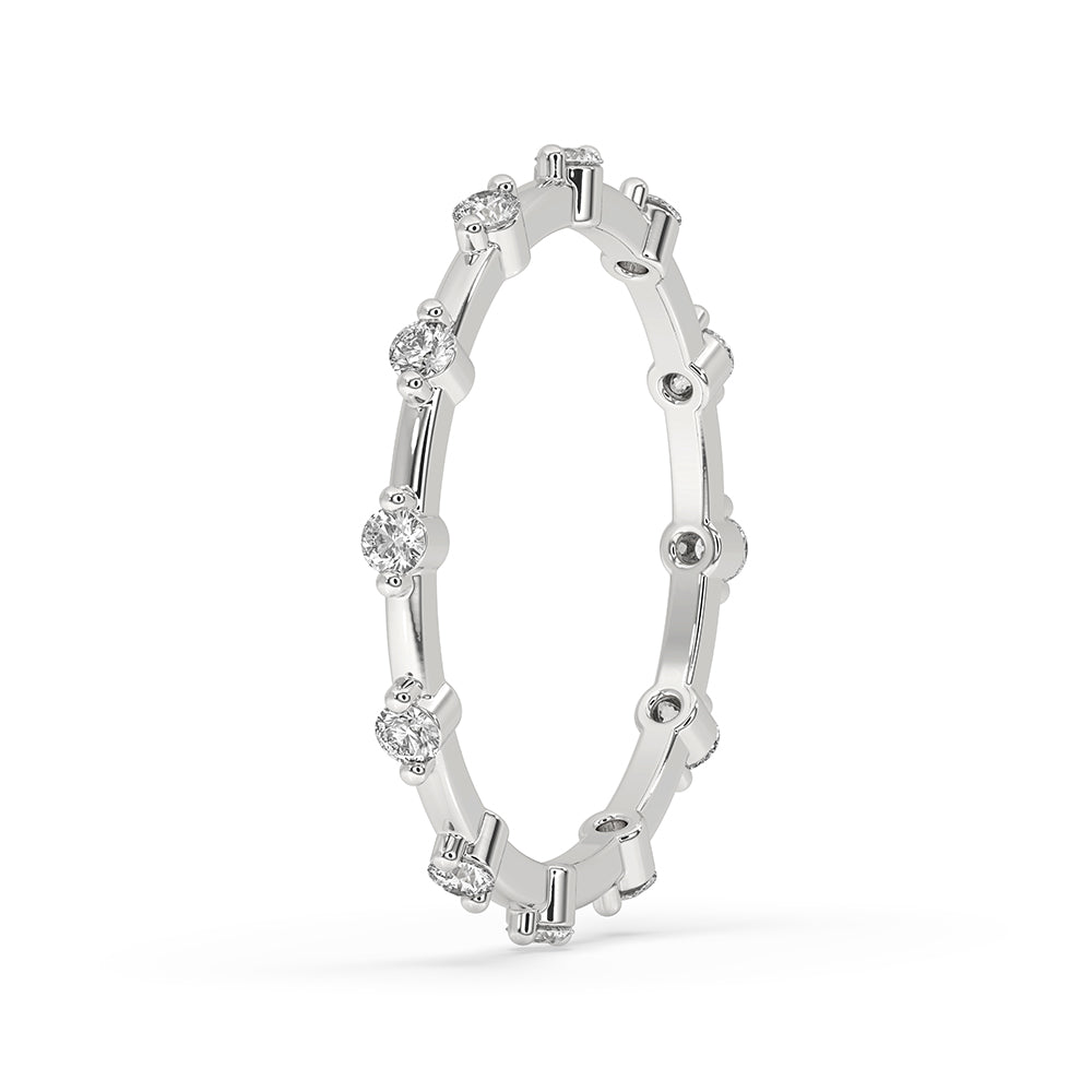 IGI Certified, handmade jewelry, diamond eternity band.