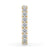 Round cut diamond band designed in a traditional yellow gold finish.
