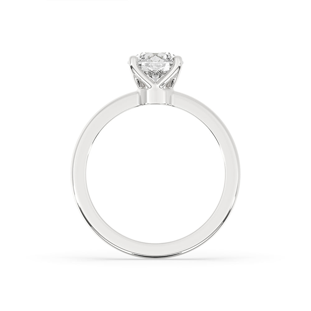 IGI certified round diamond solitaire ring.
