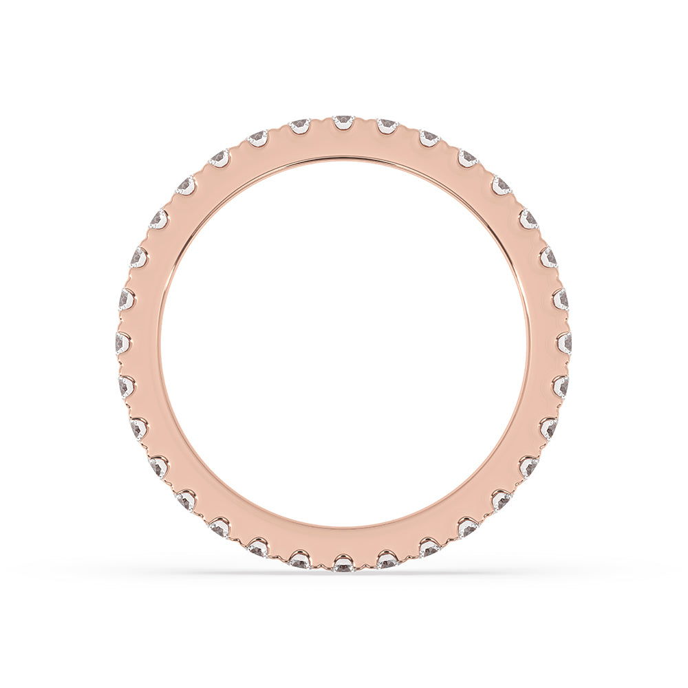 Carat Diamonds wedding band with full eternity design and lab grown diamonds.
