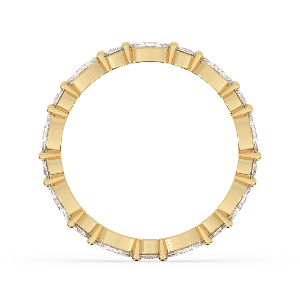 Elegant diamond marquise band for a sophisticated touch.
