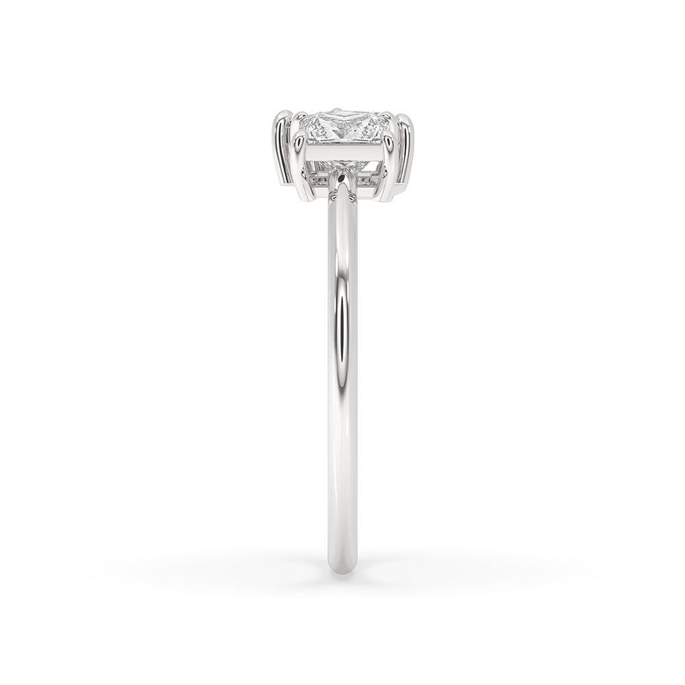 Handmade 2 Stone Diamond Ring with IGI certified Lab Grown Diamonds in a claw prong setting.

