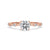 Lab grown diamond ring with a round cut diamond, featuring an IGI certified stone and elegant handmade jewelry design.
