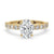 Oval diamond engagement ring with a stunning prong setting.
