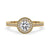 Halo diamond engagement ring with round brilliant cut and double prong diamond setting, IGI certified Lab Grown Diamond handmade jewelry.
