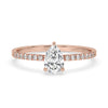 Pave set diamond ring with shimmering stones on a delicate band.
