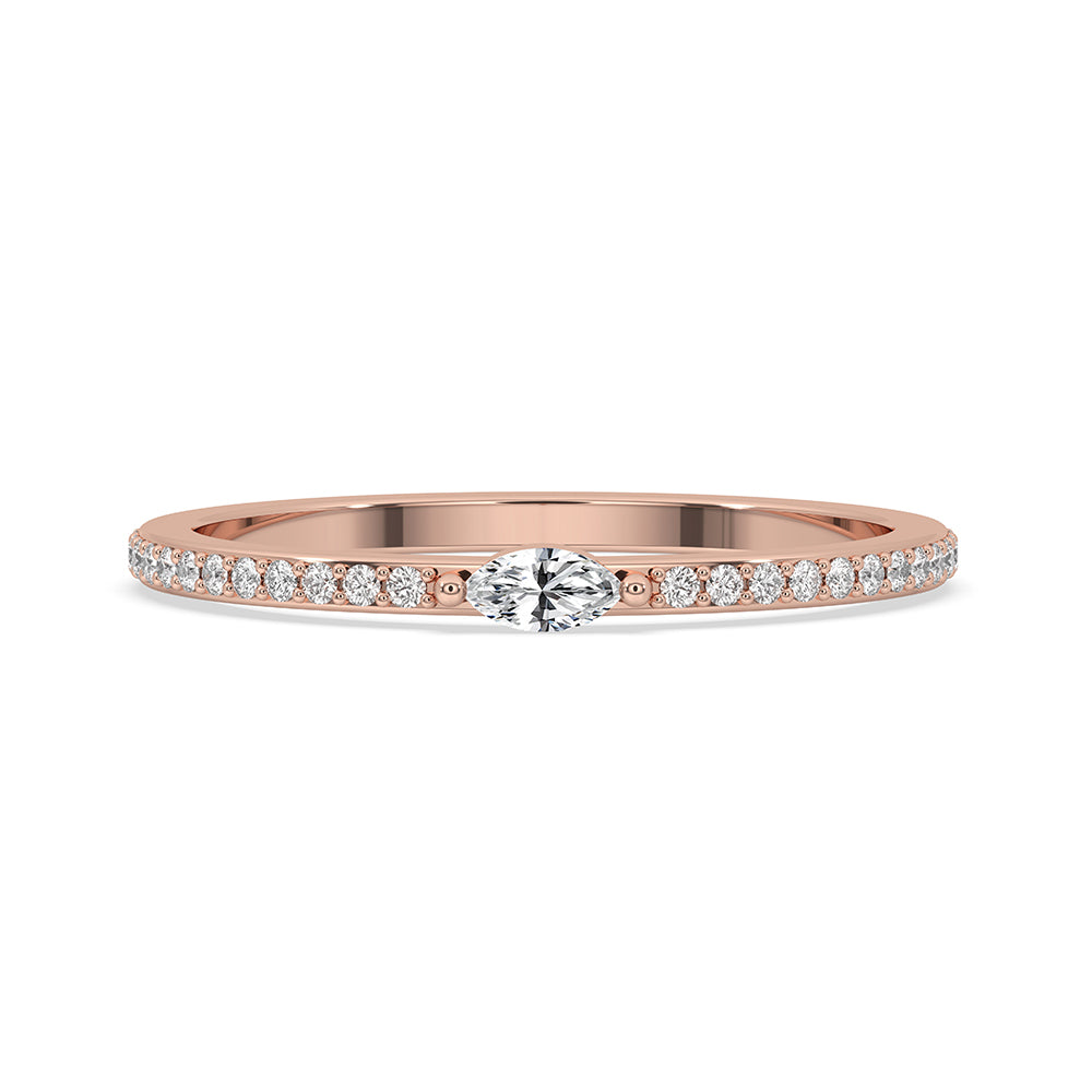 3/4 eternity band with marquise and round diamonds.
